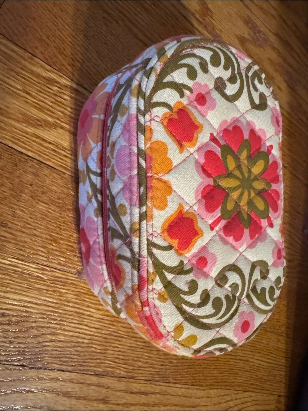 Vera Bradley Pink Orange Floral Travel Jewelry Organizer